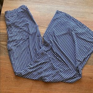 Blue and White Chevron Pants